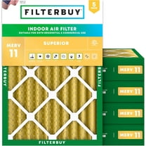 Filterbuy 17.25x23.25x4 MERV 11 Allergen Defense, Pleated HVAC AC Furnace Air Filters (5-Pack)