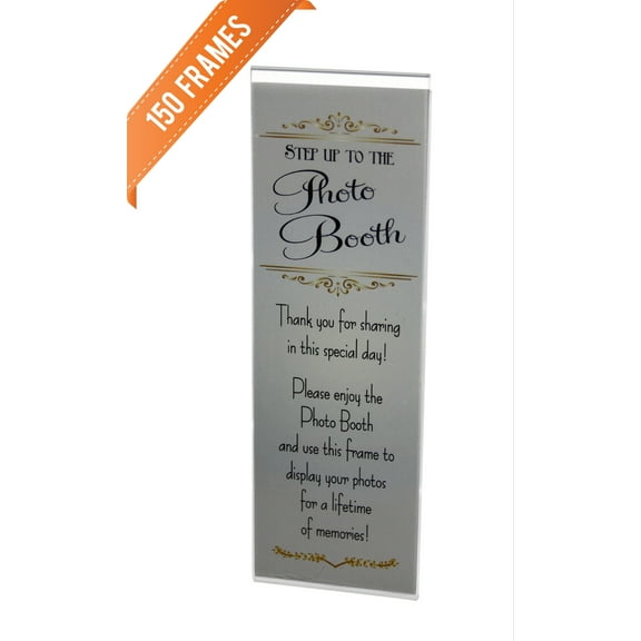 PHOTO BOOTH NOOK 2x6 Acrylic Magnetic Photo Booth Frame & Insert, Set of 150