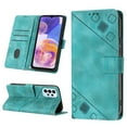 thumbnail image 1 of Nalacover Wallet Case for Samsung Galaxy A32 5G, Skin-Friendly PU Leather Shoulder Strap Lanyard Crossbody Magnetic Clasp Flip Folio Cover with Card Slots Holder Kickstand Shockproof Case,Green, 1 of 8