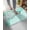 Aqua, variant on Luxury Plush Bathroom Rugs Mat, Marble Beige Soft Shaggy Bath Carpet, Modern Abstract Ink Painting Luxury Non-Slip Floor Mat for Kitchen, Bedroom, 16"x24"