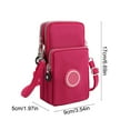 thumbnail image 4 of Lilgiuy Small Crossbody Wallet for Women Phone Bag 3 Layer Large Capacity Mini Crossbody Purse Cell Phone Shoulder Bag Mini Wallet Over Shoulder Strap Gift for Mum, Wife, Girlfriend, Red, 4 of 7