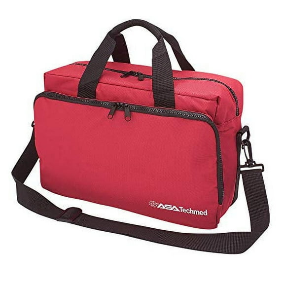 Nurse Bag for Medical Equipment, Nylon (Red)