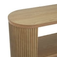 thumbnail image 6 of EUROCO 58" Modern Console Table, 3-Tier Sofa Table Behind Couch Accent Tables with Open Shelf & Elegant Wood Grain,Hallway Table for Living Room,Natural, 6 of 8