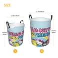 thumbnail image 2 of Hello Kitty Laundry Hamper, Dirty Clothes Hamper Storage Basket for Bathroom Bedrooms, Circular Hamper with Handles, Gifts for Boys Girls Men Women, 2 of 8