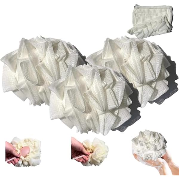 wonima11 The Leefa Loofah, The Leefa, Loufee, The Leeffa Soft Loofah and Washcloth, Leeffa Loofah Sponge, Shower Washcloth Loofah for Exfoliating, Super Soft Exfoliating Bath Sponge (3 PCS)