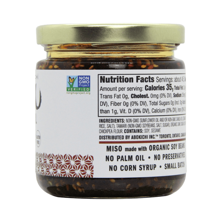 OKAZU Japanese Spicy Chili Miso Oil 8oz- Made in North America by