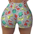 thumbnail image 2 of Lsque Cute Dinosaur Pattern High Waisted Biker Shorts for Women-Tummy Control Fitness Athletic Workout Running Yoga Gym Shorts,Moisture-Wicking-XX-Large, 2 of 9
