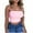 Pink, variant on Summer Tube Tops for Women Solid Color Bralette Strapless Crop Top Sexy off the Shoulder Fitted Shirts Tee