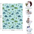 thumbnail image 4 of LightBlue Cartoon Dinosaurs NatureElements Pattern Blanket,Comfortable Soft Flannel Throw Blanket,All Season,Warm Lightweight Blankets for Sofa Bed Couch Living Room Chair,30"x40", 4 of 4