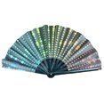 thumbnail image 2 of Homerr Folding Fan Dance Fan Folding Stylish Handheld Floral Leopard Starry Print Dance for Parties Festivals Performance, 2 of 7
