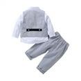 thumbnail image 2 of Baby Toddler Boys Gentleman Outfit Suit Set Infant Boys Shirt+ Vest+ Tie+ Pants(infant Boys-little Boys),Gray,2-3 Years, 2 of 11