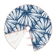 thumbnail image 3 of Salouo Blue Shells Christmas Tree Skirt 30" Farmhouse Christmas Decorations Snowman Xmas Tree Skirt Tree Mat for Holiday Party Decor, 3 of 8