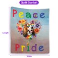 thumbnail image 5 of Peace Love Pride Basset Hound with Rainbow Sunglasses LGBT LGBTQ+ Quilt Blanket Bassets Dog Breed Lovers Gifts Idea Cozy Comforter Throw Blanket - 01004, 5 of 5