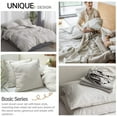 thumbnail image 5 of Simple&Opulence 100% Linen Duvet Cover Set with Washed-French Flax-3 Pieces Solid Color Basic Style Bedding Set-Breathable Soft Comforter Cover with 2 Pillowshams(Queen,Linen), 5 of 8