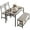 Gray, variant on GAOMON Dining Table Set for 4, 47.2" Rectangular Kitchen Table with 2 Chairs & Storage Bench, Space-Saving Dining Set for Small Spaces & Apartments