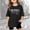 Black, variant on Stylish Graphic Letter Print Tee Shirts For Girls Casual Comfortable Blend Fashion Top T-Shirts Kids Short Sleeve Crewneck Solid Basic Tees Casual Tops