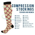 thumbnail image 4 of joogoo Checkered Plaid Socks Women Men Knee High Sock, 4 of 8