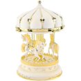 thumbnail image 1 of Carousel Music Box Romantic Music Crafts 3 Horses Carousel Music Box Desktop Decoration Birthday Gift - Sky City, 1 of 2