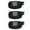 Black, variant on CTM Fabric Belt with Flip Top Nickel Buckle (Pack of 3) (Men)