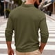 thumbnail image 5 of pstuiky camisetas de manga larga para hombre, Blusa informal de manga larga con cuello en V y solapa para hombre, de color liso top de hombre xl, 5 of 6