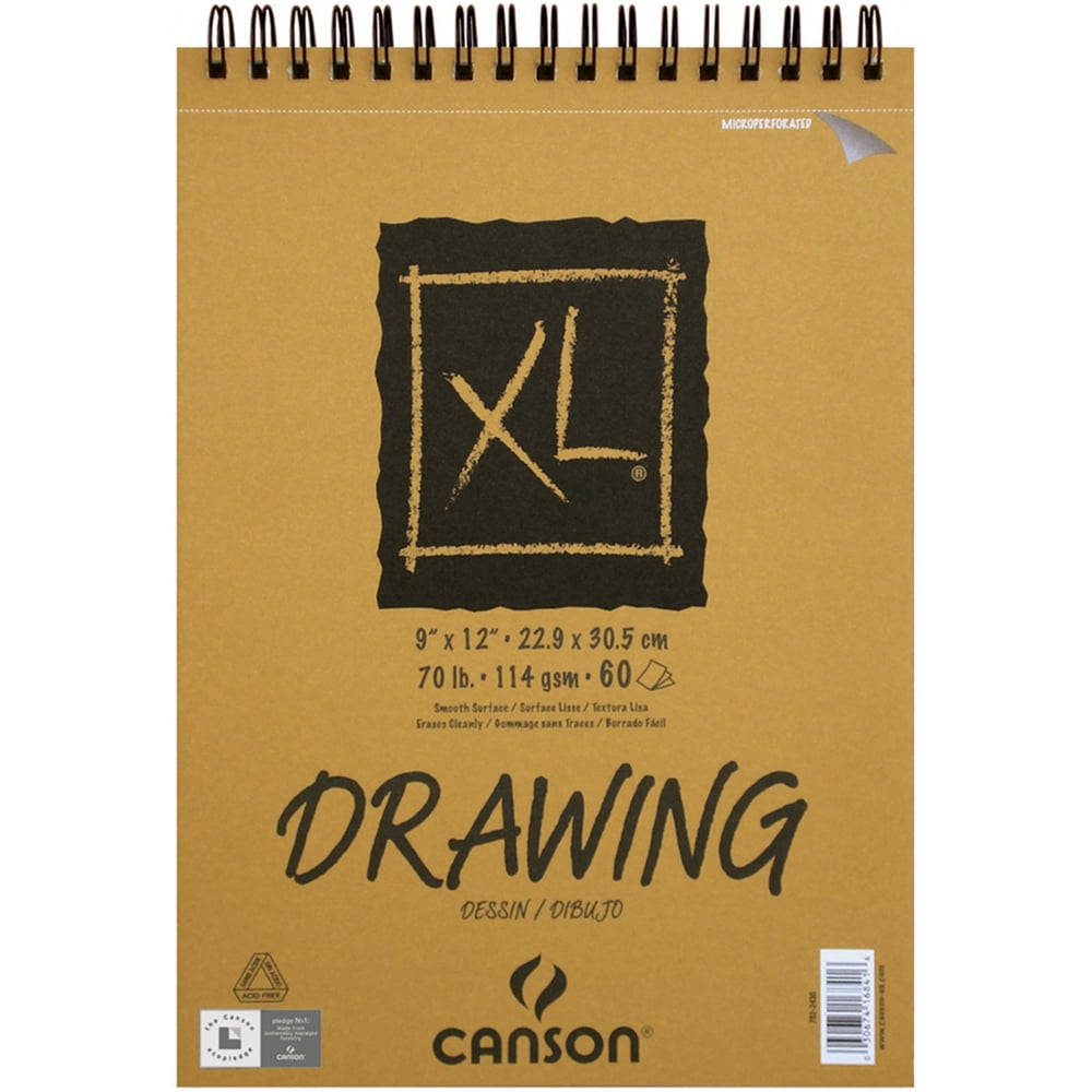 Canson XL Recycled Drawing Paper Pad 9"X12"60 Sheets 70lb Walmart