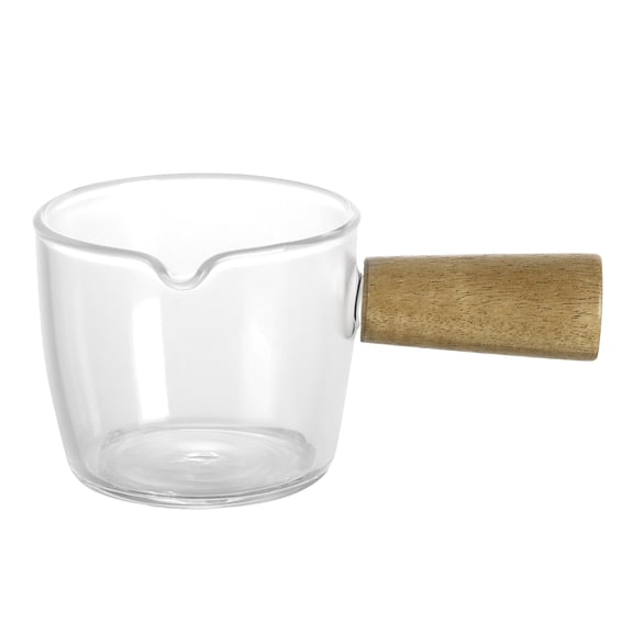 Multi-functional Taste Dish Coffee Mini Milk Pan Glass Sauce Vinegar Plate Gravy Boats With Handle Japanese Style Tableware