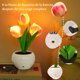 thumbnail image 4 of Lampara de Tulipanes, Lámpara de Mesa con Flores de Tulipán, Lampara de Noche de Tulipanes, Lámparas Bonsai de Mesa, Flores Artificiales Decoracion, para Decoración del Hogar(Atenuación Táctil), 4 of 4