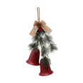 thumbnail image 4 of Adorno de campana navideña colgante, decoración rústica navideña, decoración navideña para fiestas, interiores, año Nuevo y ventanas. Campana roja, 4 of 8