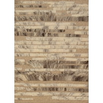 Rug Source Indoor Modern Area Rug 2’ x 3’, Beige & Ivories All-Over/Stripe/Abstract Rug, Wool Carpet