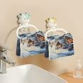 thumbnail image 6 of 6 Pieces of Kitchen Towels 11x11Inch Kitchen Dish Cloths Kitchen Dish Towels Reuseable Cleaning Cloths Christmas Snow Picture, 6 of 9