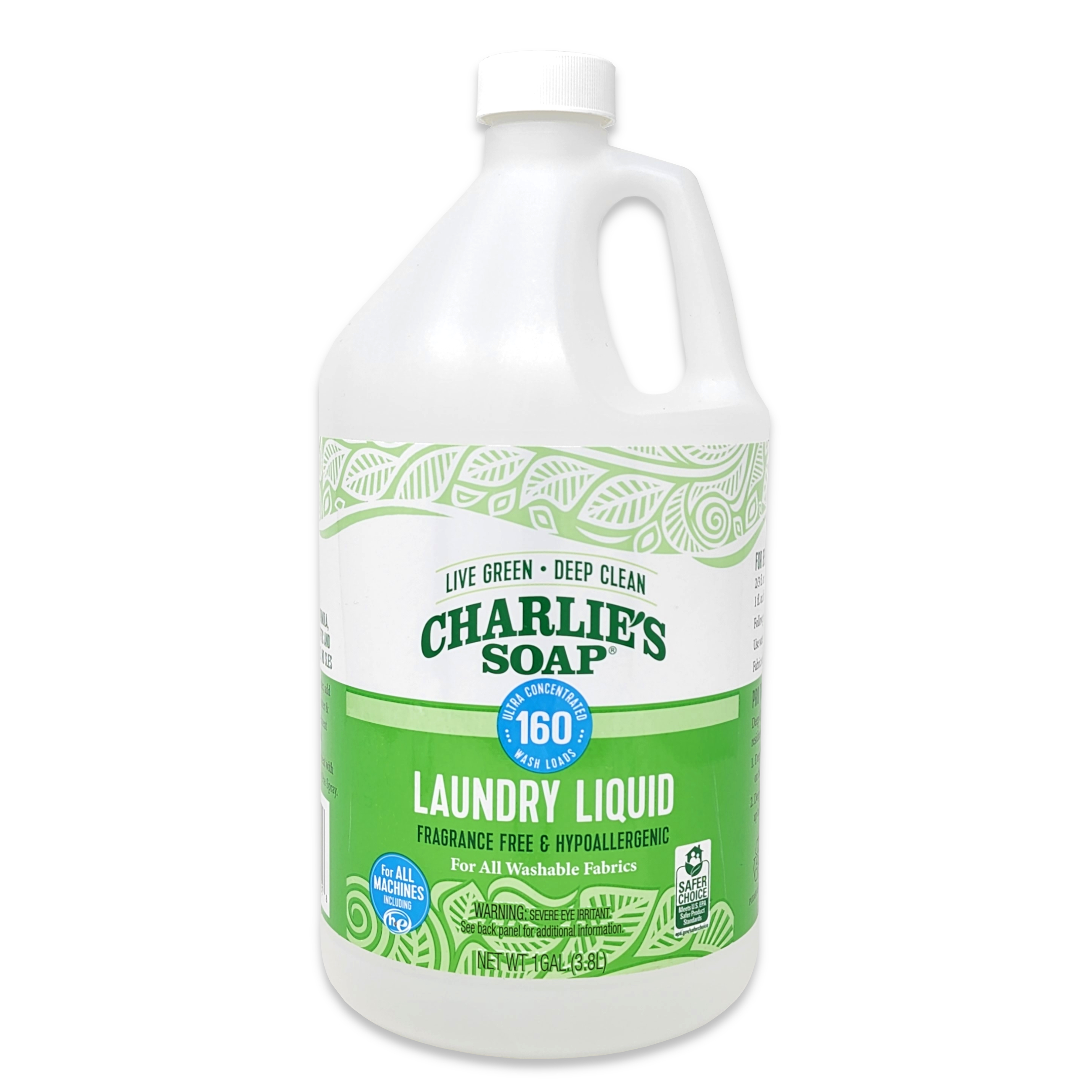 Buy Charlies Soap, Laundry Liquid Detergent 160 Loads, Fragrance Free