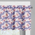 thumbnail image 3 of Ambesonne Tropical Valance Pack of 2, Banana Leaves Hawaiian, 54"X12", Raspberry and Blue Violet, 3 of 5