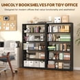 thumbnail image 3 of SteeLoong Metal Bookshelf,5 Tier Wide Bookcase with Adjustable Shelves,Black Book Shelf with Bookends,Large Display Shelves for Living Room,Home Office, Library, 3 of 11