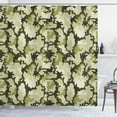 thumbnail image 1 of Ambesonne Green Shower Curtain, Jungle Camouflage Design, 69"Wx75"L, Pale Green Dark Green, 1 of 3