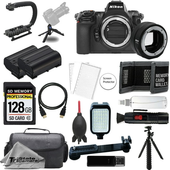 Nikon Z8 Mirrorless Digital Camera (Body) w/  FTZ II Mount Adapter  128GB   Extra Battery  LED Flash- ULTIMATE Kit