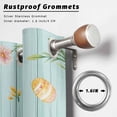 thumbnail image 2 of Outdoor Curtains for Patio Waterproof, Easter Outdoor Privacy Panels Grommet, Spring Rabbit Feet Eggs Flower Green Wooden Grain Blackout Outside Curtains for Porch/Cabana 54"x95", 2 Panels, 2 of 8