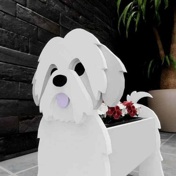 Cartoon Pet Dog Flowerpot Assemblable Dog Flower Pot Multiple Pet Dog Breeds Garden Po y21078