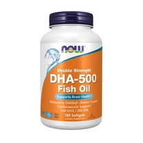 NOW Supplements, DHA-500 with 250 EPA, Molecularly Distilled, Supports Brain Health*, 180 Softgels