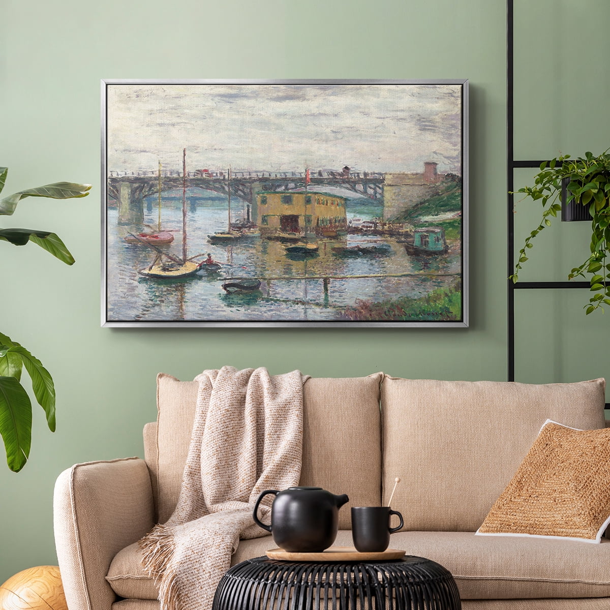 Vintage Landscape-CLV By Wexford Home Framed in Silver Wood Gallery Wrapped Canvas 17 in. x 25 in.
