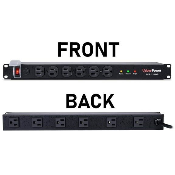 CyberPower CPS1215RMS Rackbar 12, Outlet Surge with 1800 J