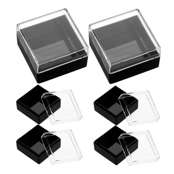 MLINS Black Acrylic Small Display Box for Organizing Craft Beads and Storing Jewelry Size 6.7x4.7x3.5 Inches