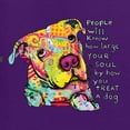 thumbnail image 2 of Colorful Pitbul | People Will Know How Large Your Soul | Dean Russo Art Animal Lover Womens Long Sleeve T-Shirt, Purple, Small, 2 of 6