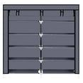 thumbnail image 5 of Tcbosik 7-Tier Fabric Shoe Cabinet, Dustproof Covered Shoe Organizer with Steel Frame, Removable Shelves for Boots & Accessories, Space-Saving Storage, 42.13"L x 11.02"W x 43.31"H, Gray, 5 of 8