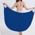 thumbnail image 3 of Ladies Sling Midi Dress Asymmetric Solid Color Slim Fit Backless Vacation Outfit, 3 of 7