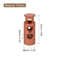 thumbnail image 2 of Unique Bargains 30Pack 4mm Cord Lock Plastic Double Hole Spring Toggle Stoppers, Camel, 2 of 5
