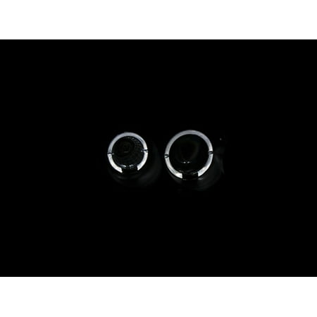- ANZO 1998-2002 Honda Accord Projector Headlights w/ Halo Black