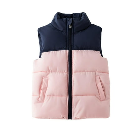

ZMHEGW Children s Down Cotton Vest Autumn and Winter Boys and Girls Padded Padded Warm Vest for Baby