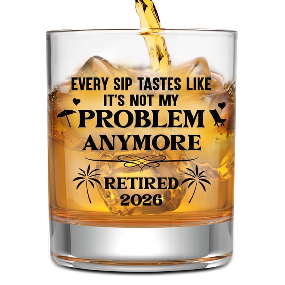 Vaso de whisky NewEeven, regalo de jubilación para hombres 2026