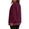 thumbnail image 5 of qolati Oversized Sweatshirts for Women Fashion Crewneck Long Sleeve Slit Pullover Tops Color Block Ribbed Trim Shirts Teen Girl Preppys Clothes 2024, 5 of 8