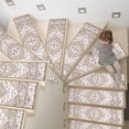 thumbnail image 5 of Non Slip Stair Treads for Wooden Steps, Yamaziot 15Pcs Indoor Carpet Stair Runners for Kids Elders & Pets, 8" x 30" Anti Skid Reusable Adhesive Boho Staircase Step Treads, 5 of 9